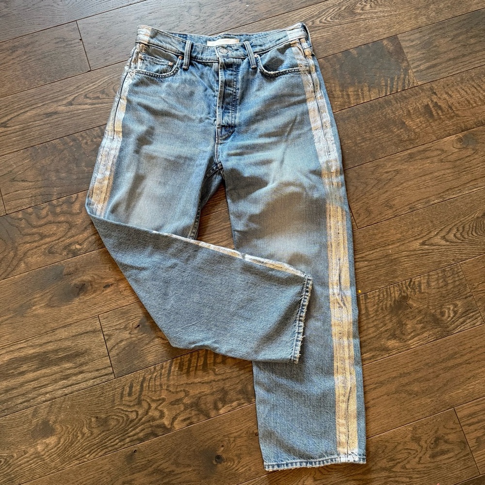 MOTHER The Thrasher with silver tuxedo stripe